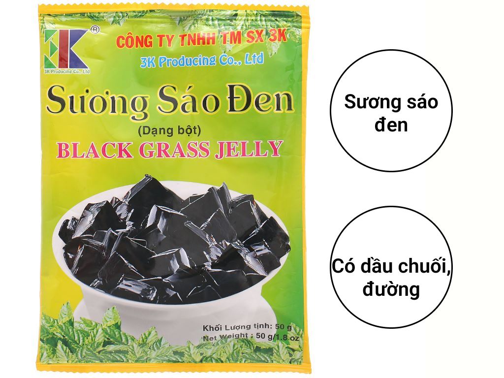 Sương sáo đen 3K gói 50g 2