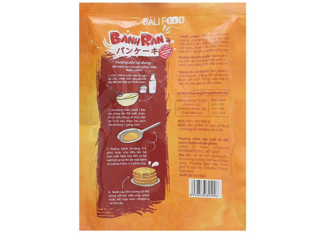 Bột bánh rán truyền thống Dali Food gói 200g 3
