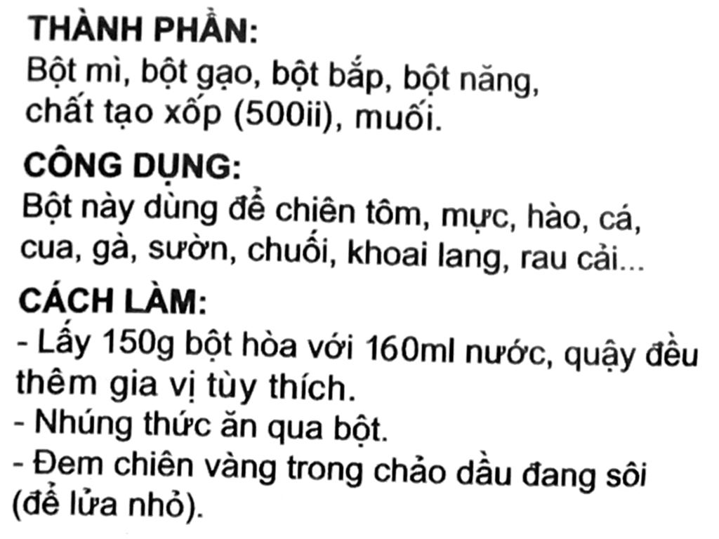 Bột chiên giòn Tấn Sang gói 150g 4