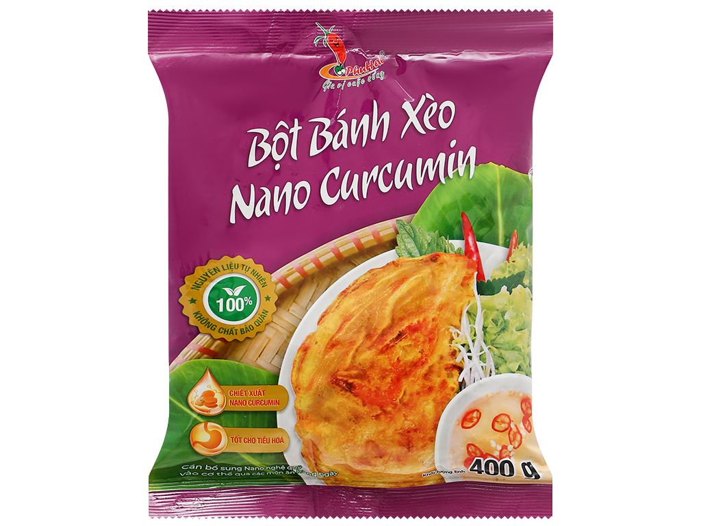 Bột bánh xèo Phú Hải Nanocurcumin gói 400g 1