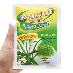 Bột rau câu pha sẵn Konkon hương lá dứa gói 80g