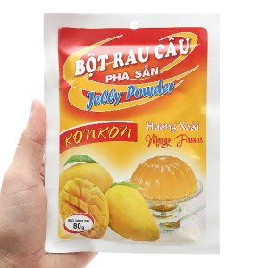 Bột rau câu pha sẵn Konkon hương xoài gói 80g