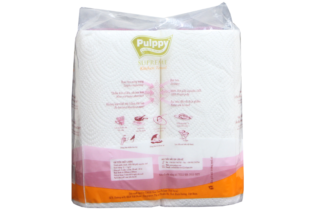 Khăn giấy đa năng Pulppy supremet 140 tờ 2 lớp (228mmx200mm)