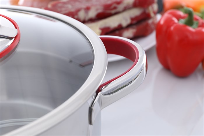 Nồi inox 3 đáy nắp kính 24 cm Happycook HC-24AR Màu Inox