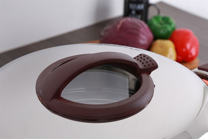 Bộ nồi xửng inox 3 đáy nắp inox 32 cm Happycook ST32-2 Màu Inox