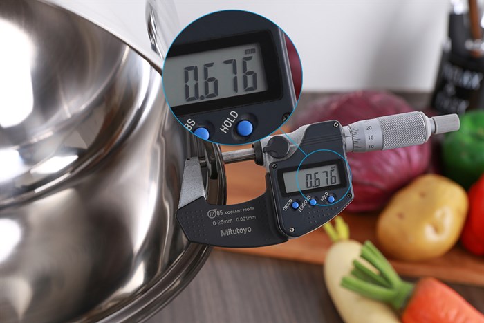 Bộ nồi xửng inox 3 đáy nắp inox 32 cm Happycook ST32-2 Màu Inox