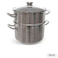 Bộ nồi xửng inox 3 đáy nắp kính 28 cm Fivestar ST28-3DG