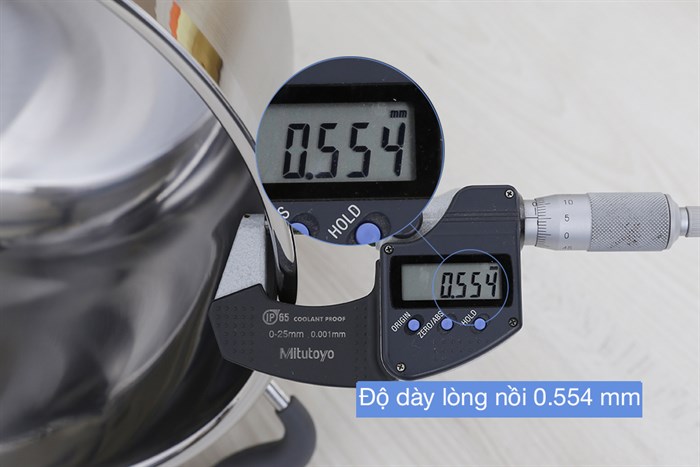 Nồi inox 3 đáy nắp inox 26 cm Fivestar N26-3DC Màu Inox