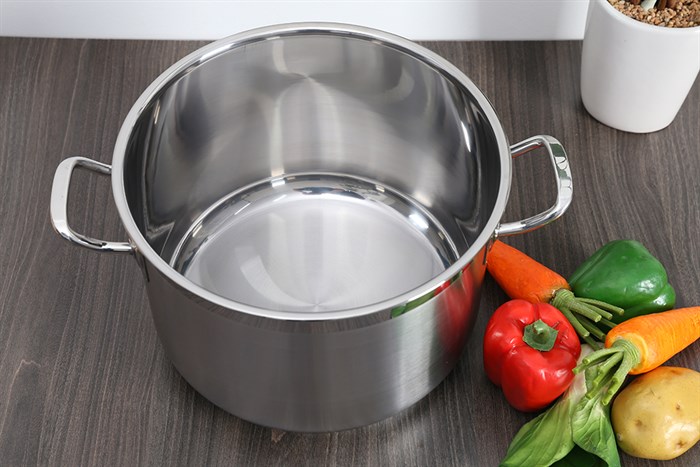 Nồi inox 3 đáy nắp inox 28 cm Fivestar N28-3QB Màu Inox