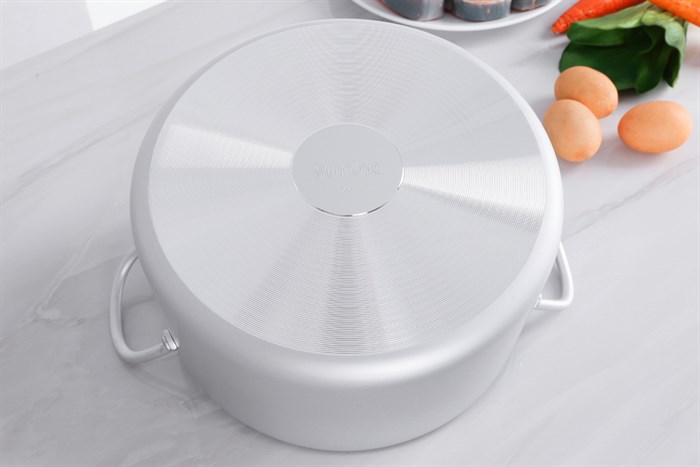 Nồi nhôm oxy hóa mềm nắp nhôm 24 cm Supor HT08008-5 Màu Bạc