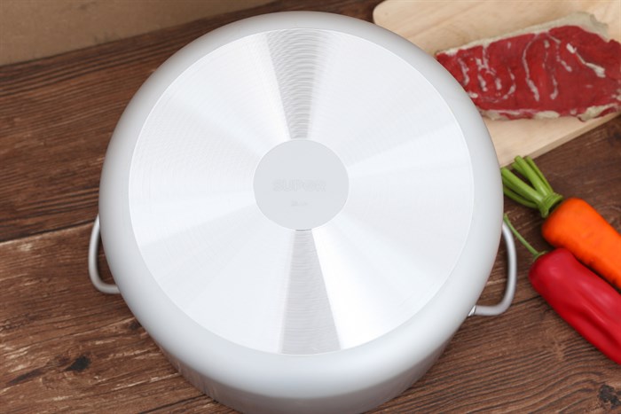 Nồi nhôm oxy hoá mềm nắp nhôm 28 cm Supor HT08008-8 Màu Bạc