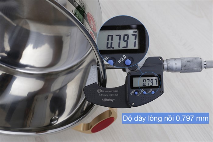 Nồi inox 5 đáy nắp kính 24 cm Elmich Red Velvet Màu Inox