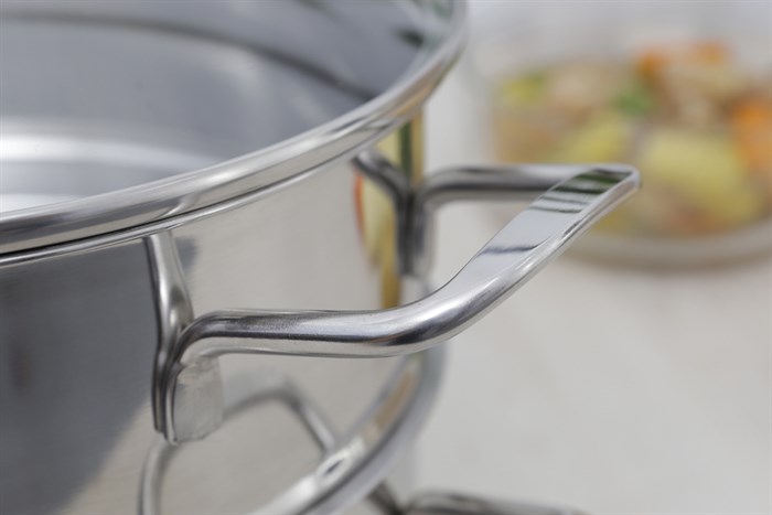 Bộ nồi xửng inox 5 đáy nắp kính 24 cm Sunhouse SSP25124 Màu Inox