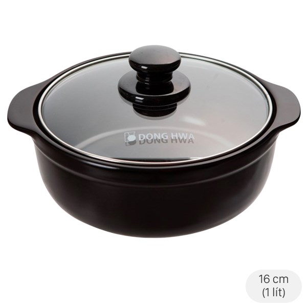 Nồi Đất Nắp Kính 16 Cm Dong Hwa Tucbeghi G702