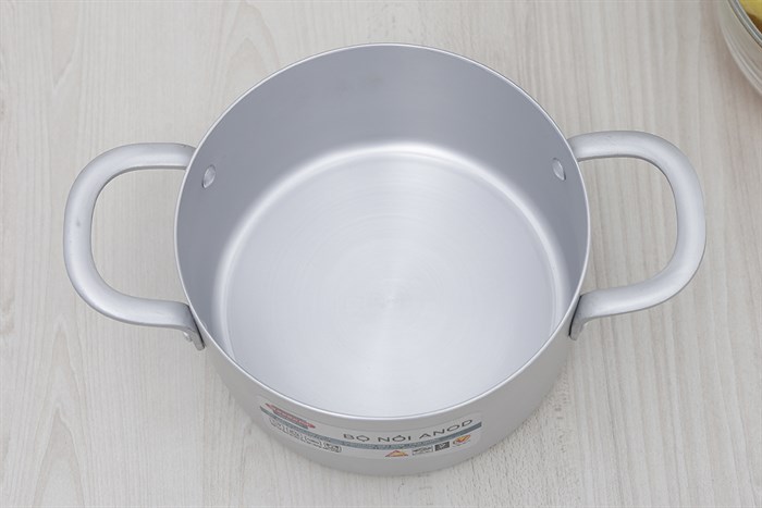 Nồi nhôm anod nắp nhôm 16 cm Sunhouse SH6542 Màu Xám