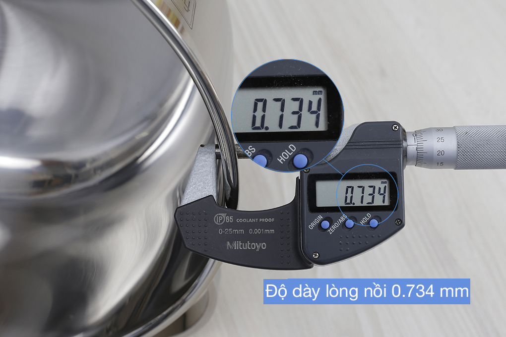 Nồi inox 3 đáy nắp inox 24 cm Fivestar N24-201QM Màu Inox