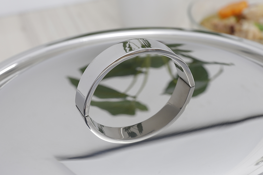 Nồi inox 3 đáy nắp inox 26 cm Fivestar N26-201QM Màu Inox
