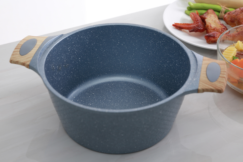 Nồi nhôm chống dính nắp kính 24 cm Delites 002NWS Màu Xám