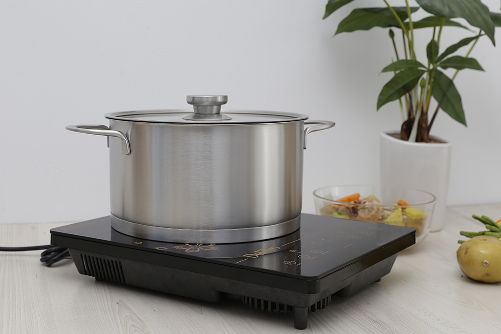 Nồi inox 3 đáy nắp kính 24 cm Delites 002NCH - 7