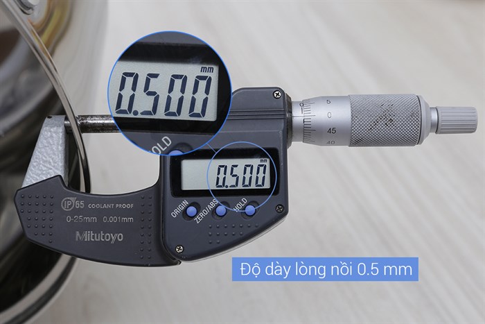 Nồi inox 3 đáy nắp kính 28 cm Sunhouse SH22128 Màu Inox