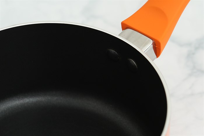 Quánh nhôm chống dính nắp kính 16 cm Sunhouse SMP15116 Màu Cam