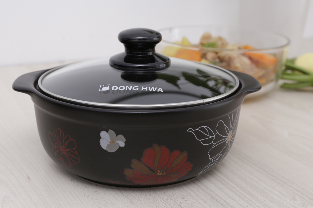 Nồi đất nắp kính 17 cm Dong Hwa Tucbeghi GF-703 Màu Đen