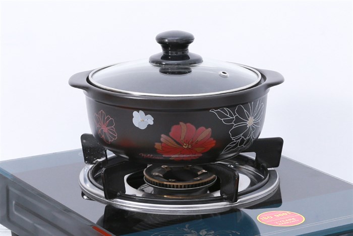 Nồi đất nắp kính 17 cm Dong Hwa Tucbeghi GF-703 Màu Đen