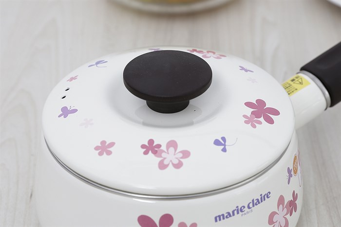 Quánh thép Nippon tráng men 16 cm Fujihoro MCPV-16S Màu Trắng