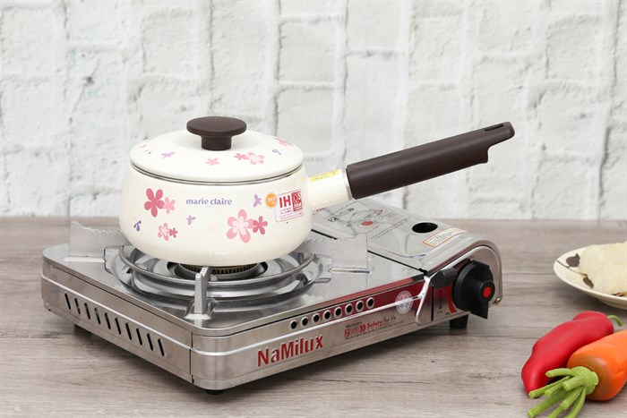 Quánh thép Nippon tráng men 16 cm Fujihoro MCPV-16S Màu Trắng