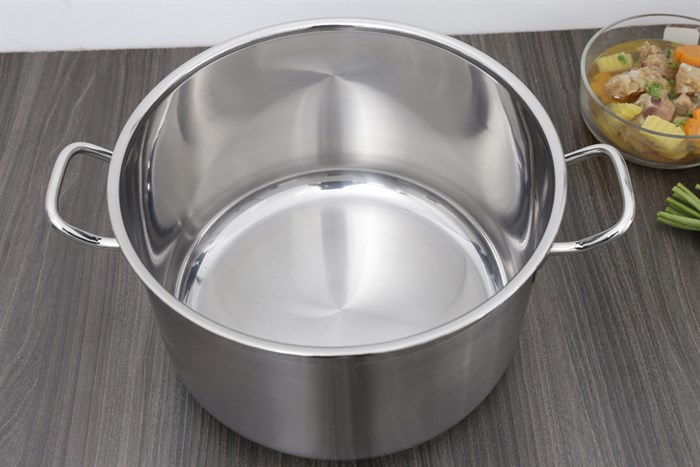 Nồi inox 3 đáy nắp inox 32 cm Fivestar N32-3D Màu Inox