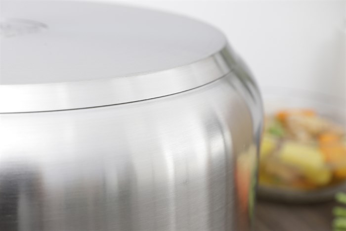 Nồi inox 3 đáy nắp inox 32 cm Fivestar N32-3D Màu Inox