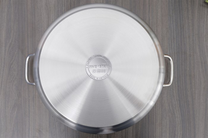 Nồi inox 3 đáy nắp inox 32 cm Fivestar N32-3D Màu Inox