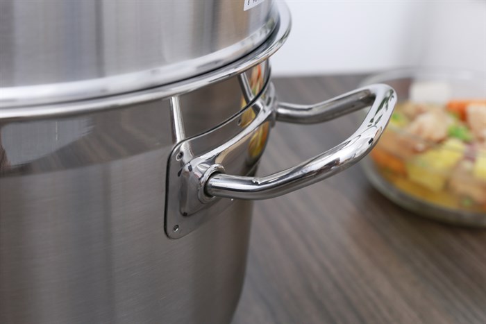 Bộ nồi xửng inox 3 đáy nắp kính 30 cm Fivestar ST30-3DG Màu Inox