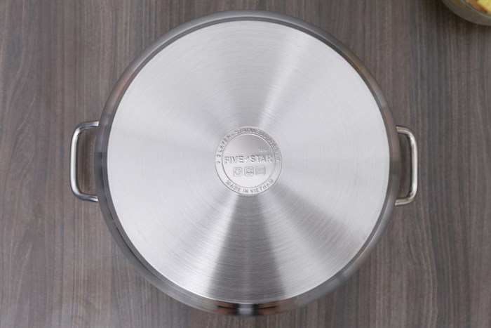Bộ nồi xửng inox 3 đáy nắp kính 30 cm Fivestar ST30-3DG Màu Inox