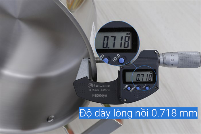 Nồi inox 3 đáy nắp kính 24 cm DMX NI004 Màu Inox