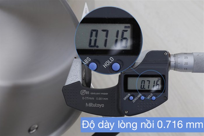 Nồi inox 3 đáy nắp kính 16 cm DMX NI005 Màu Inox