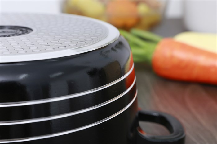 Nồi nhôm chống dính đáy từ 20 cm DMX NN001 Màu Đen