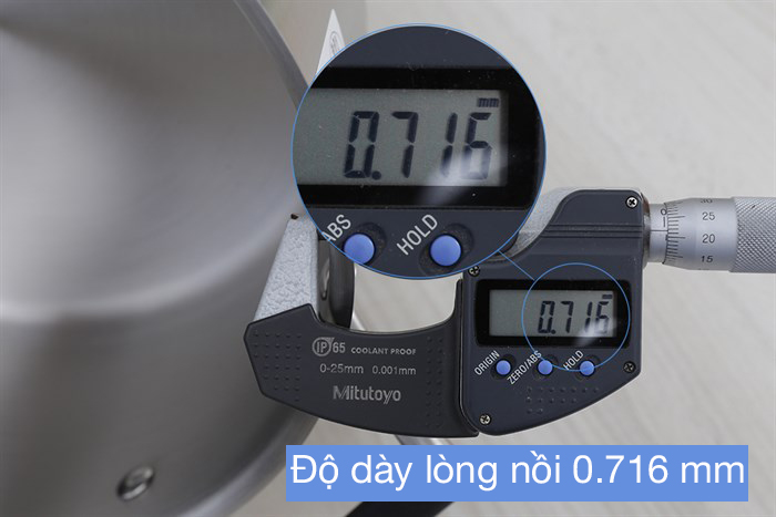 Nồi inox 3 đáy nắp kính 20 cm DMX NI005 Màu Inox