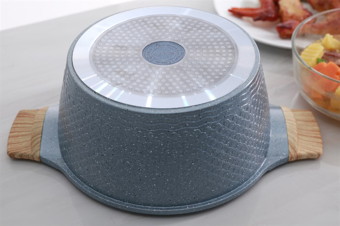 Nồi nhôm chống dính nắp kính 28 cm DMX NN002 Màu Xám