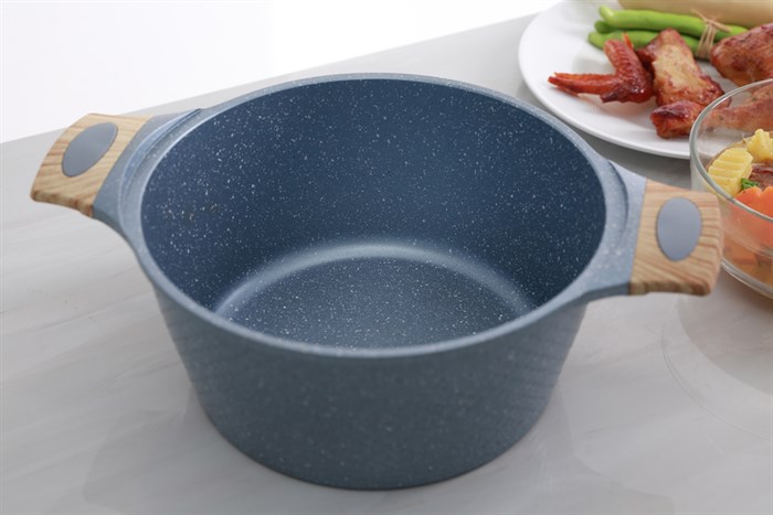 Nồi nhôm chống dính nắp kính 28 cm DMX NN002 Màu Xám