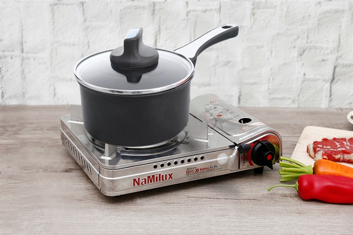 Quánh nhôm chống dính nắp kính 16 cm Tefal Expertise C6202272 Màu Đen