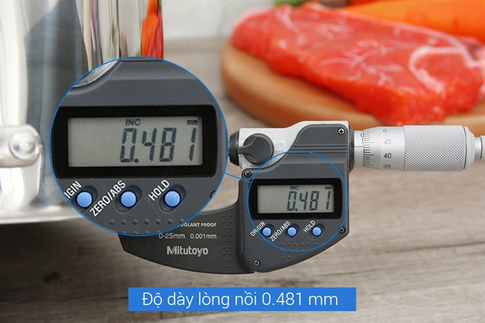 Nồi inox 5 đáy nắp kính 26 cm Sunhouse SHG24326 Màu Inox