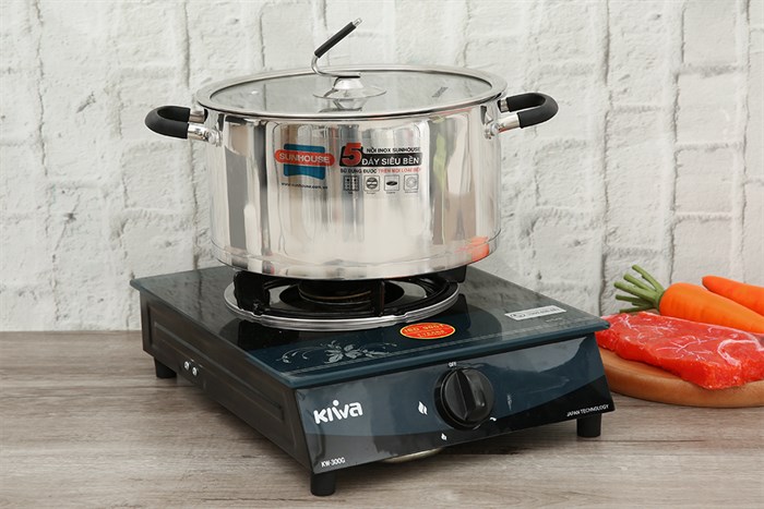 Nồi inox 5 đáy nắp kính 26 cm Sunhouse SHG24326 Màu Inox