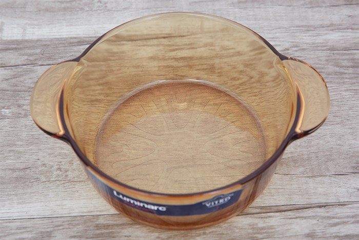 Nồi thủy tinh nắp thủy tinh 16cm Luminarc Amberline Granite 1 lít Màu Nâu