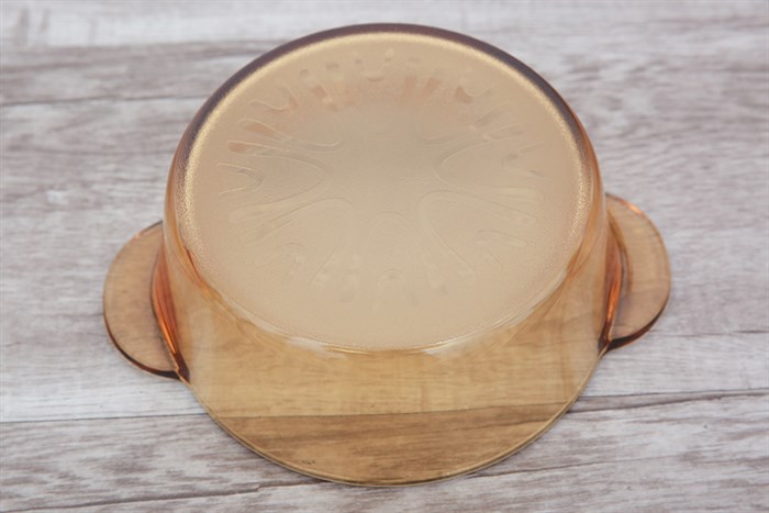 Nồi thủy tinh nắp thủy tinh 16cm Luminarc Amberline Granite 1 lít Màu Nâu