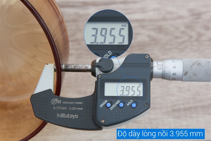 Nồi thủy tinh nắp thủy tinh 16cm Luminarc Amberline Granite 1 lít Màu Nâu