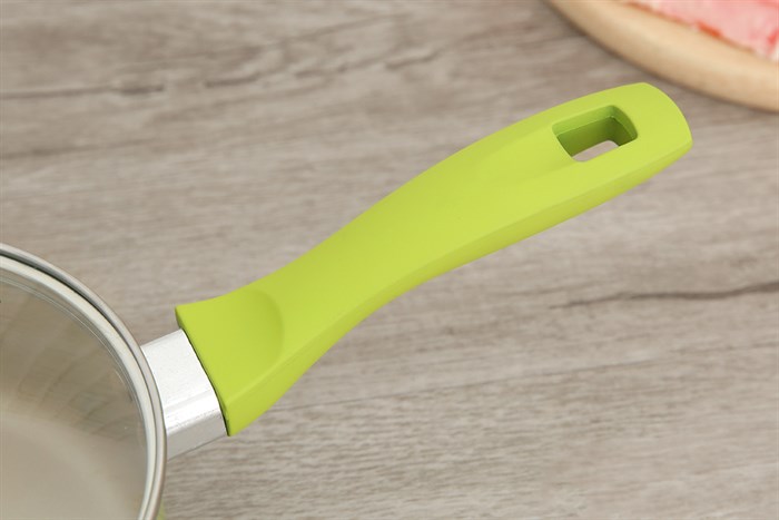 Quánh nhôm chống dính nắp kính 14 cm Sunhouse SMP151 Xanh lá Màu Xanh lá