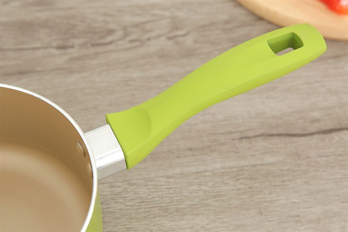 Quánh nhôm chống dính nắp kính 16 cm Sunhouse SMP151 Xanh lá Màu Xanh lá