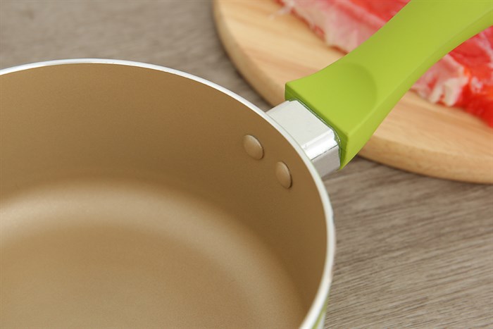 Quánh nhôm chống dính nắp kính 16 cm Sunhouse SMP151 Xanh lá Màu Xanh lá