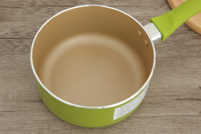 Quánh nhôm chống dính nắp kính 16 cm Sunhouse SMP151 Xanh lá Màu Xanh lá